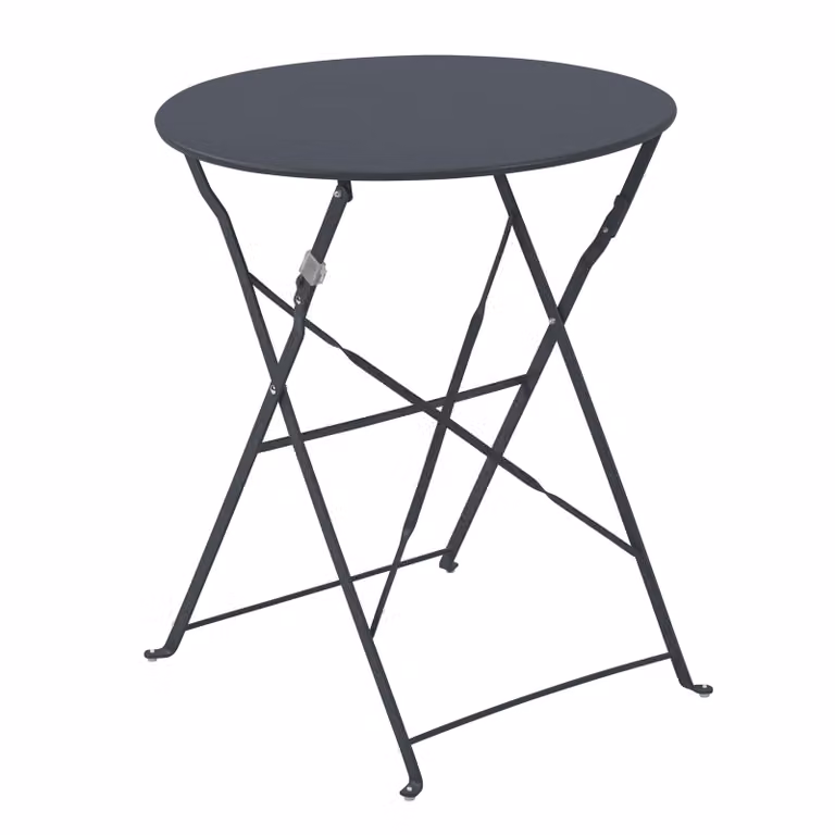 Tavolo pieghevole in acciaio grigio antracite - Oviala Annecy
