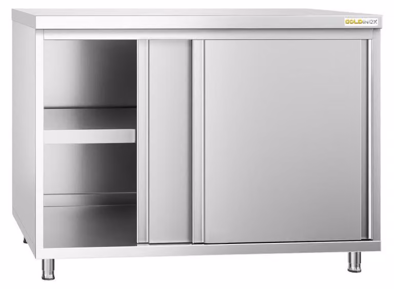 Mobile basso in acciaio inossidabile, dimensioni 1000x600 mm, linea PREMIUM - GOLDINOX
