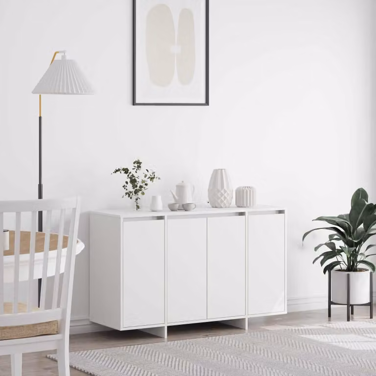Credenza moderna vidaXL in legno ingegnerizzato bianco L/P/H: 120 x 41 x 75 cm