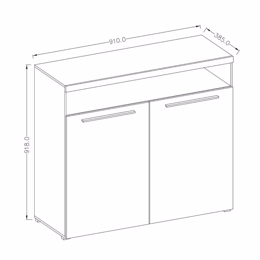 Buffet per soggiorno Meublorama collezione BOMBAY colore grigio effetto ardesia – 2