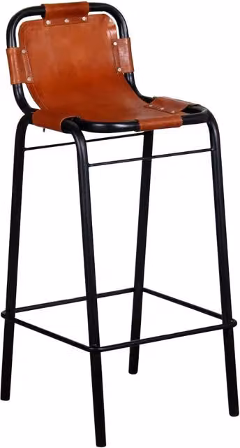 Sgabelli da Bar 2 pz in Vera Pelle 244248