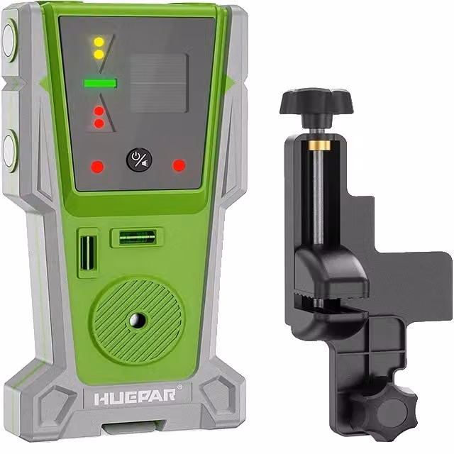 Rilevatore laser, indicatori LED, doppia lampada