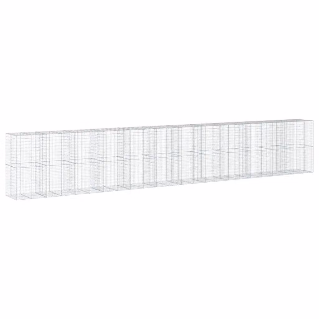Cesto Gabbione con Copertura Videx in Acciaio Zincato Grigio L: 1200 cm, P: 100 cm, H: 200 cm – 2