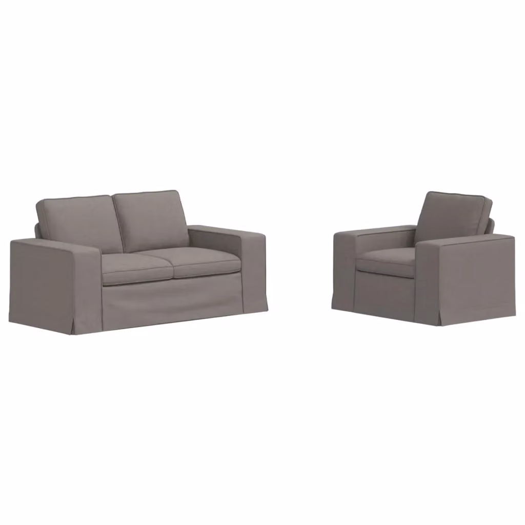 Set di 2 divani angolari Talpa vidaXL in tessuto beige o grigio, L/P/H: 182 x 80 x 82 cm – 2