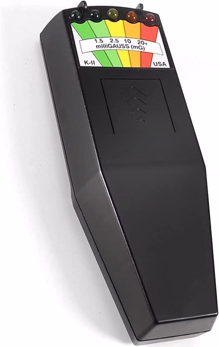 Misuratore di campi elettromagnetici con display a 5 LED, frequenza da 50 Hz a 20.000 Hz, portatile
