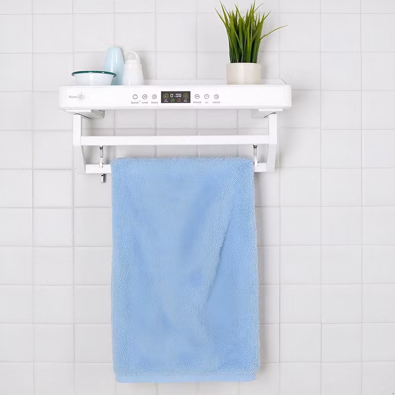 Asciugasalviette Elettrico con Disinfettante UV per Bagno/Cucina, a parete, L60cm, 450W, ElectricSun PREMIUM bianco