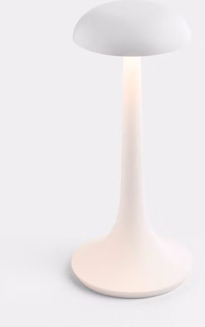 LedsC4 Portobello Lampada da tavolo ricaricabile bianca con tecnologia LED dimmabile e controllo touch per esterno e interno