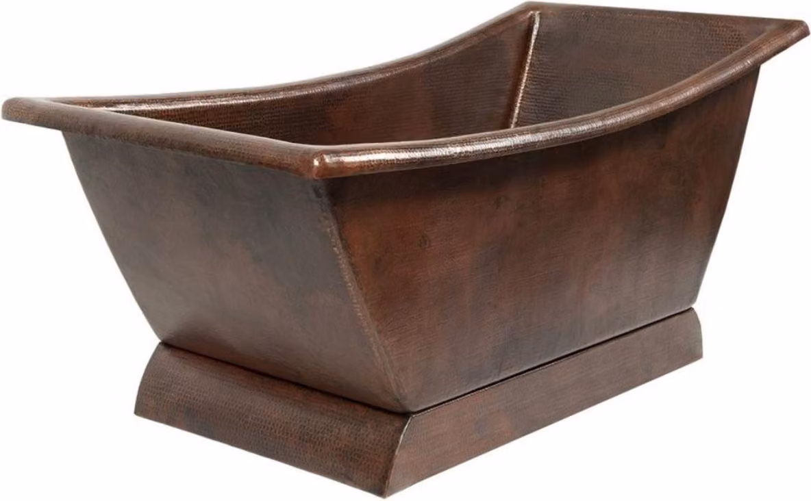 Casa Padrino Luxury Art Nouveau copper bathhtub 170 x 76 x H. 76 cm - Freestanding retro bathtub - Rustic bathroom furniture