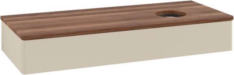 V&B Mobiletto senza struttura frontale, con illuminazione Antao 120x19x50cm, WBP w. wal, si Gr m Lac