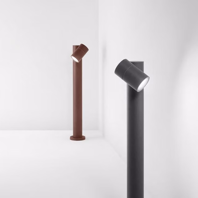 Perenz Palo LED Outdoor Modern in Metallo e Vetro Nero con Luce Calda per Giardino