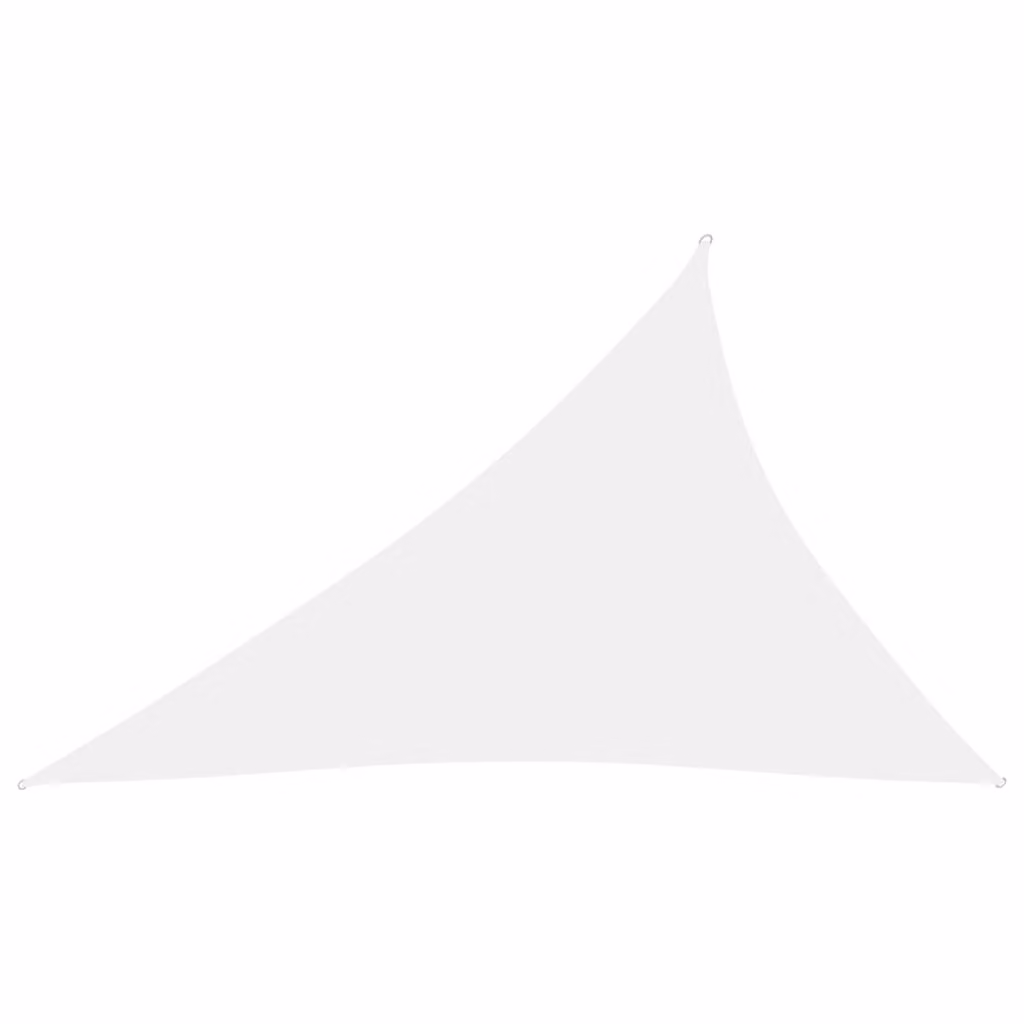 The Living Store Tenda da sole in tessuto Oxford triangolare 4x5x6,4 m Bianco
