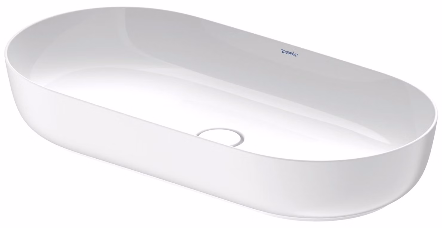 Duravit Luv vasque à poser 80x40cm, sans trop-plein, sans percement pour robinetterie, meulé, 0379802600, 0379802600