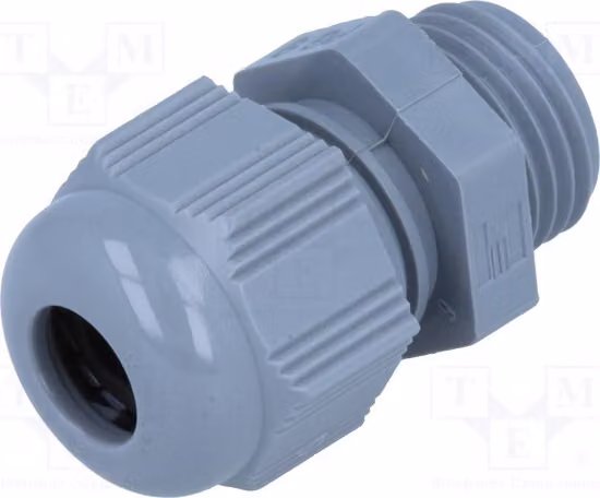 1 x Raccordo per cavo, grigio scuro, HT PG9, RAL7001, filettatura PG9, grado di protezione IP68, materiale: [specificare il materiale]