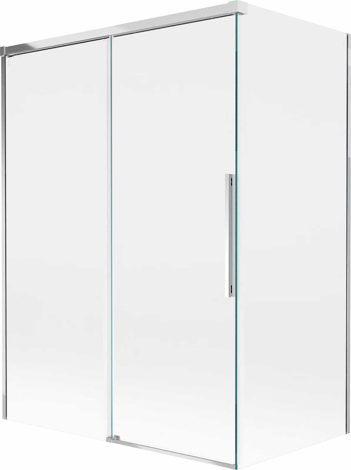 Mexen Rox parete doccia 2 ante scorrevoli 120 + 70 x 150 cm, trasparente, cromo - 8C9-120-070-01-00