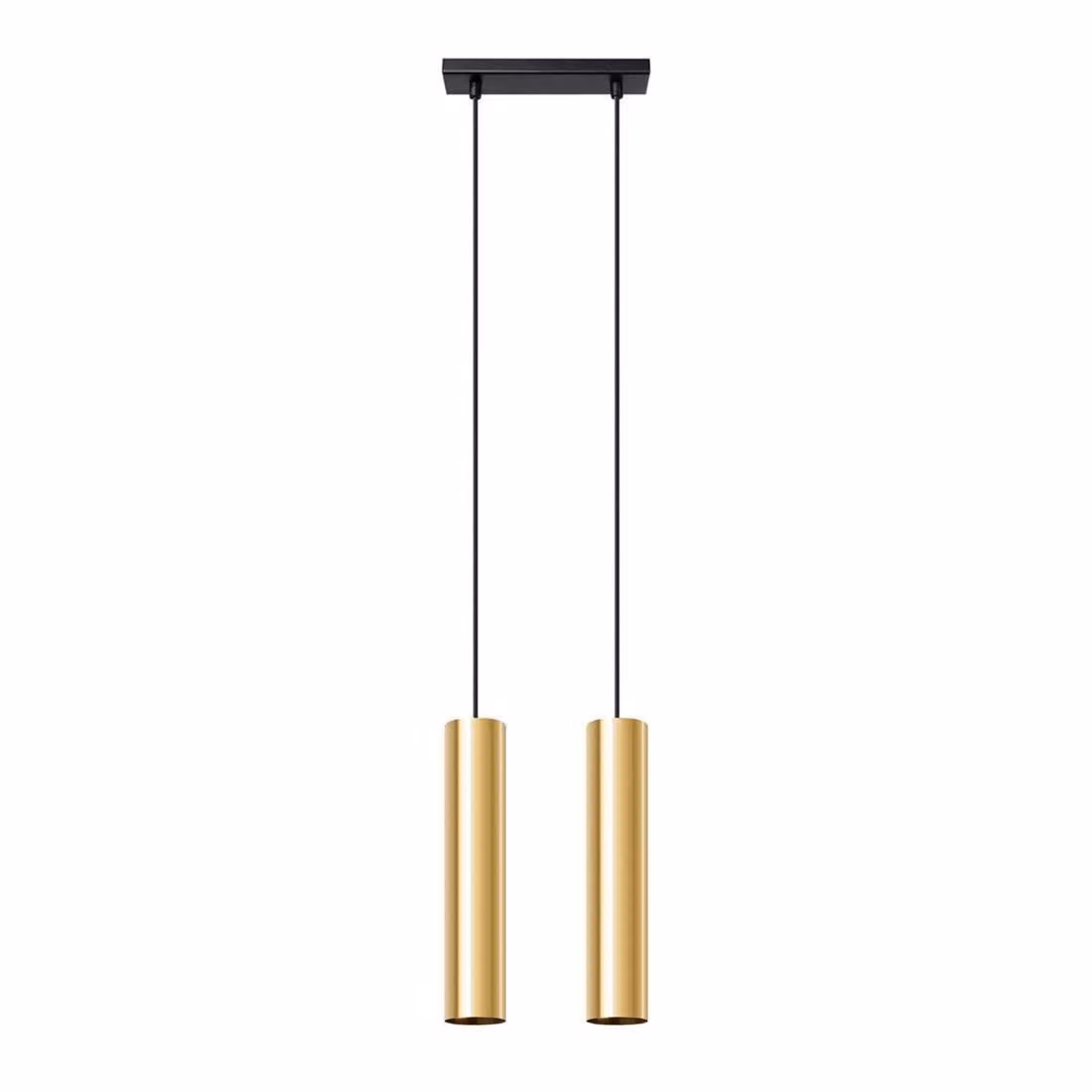 Lampada a sospensione LAGOS 2 oro lucido 2xGU10 10W acciaio 90x6x30cm Sollux Lighting