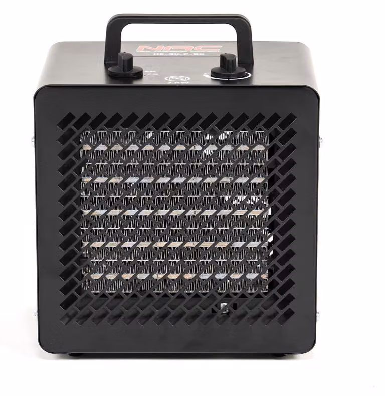 Stufa elettrica ventilata in Vetroceramica - Potenza: 3000 Watt - 3 livelli di riscaldamento - Modello da tavolo - Uso interno - Riscaldatore compatto