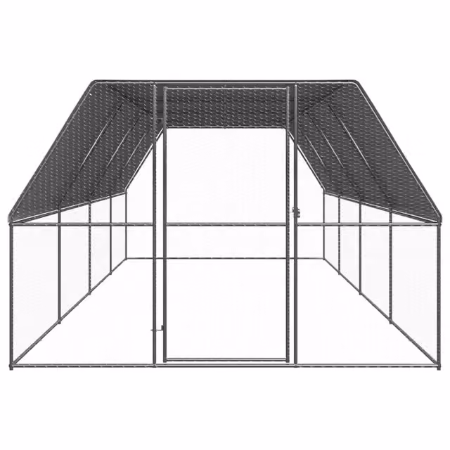 Gabbia per polli da esterno Videx in acciaio zincato grigio L: 8 m, P: 3 m, H: 2 m
