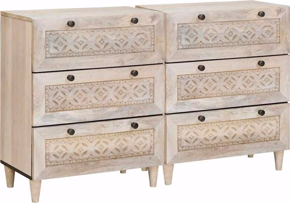 Credenza 2 pcs Bianco 120 x 33,5 x 75 cm