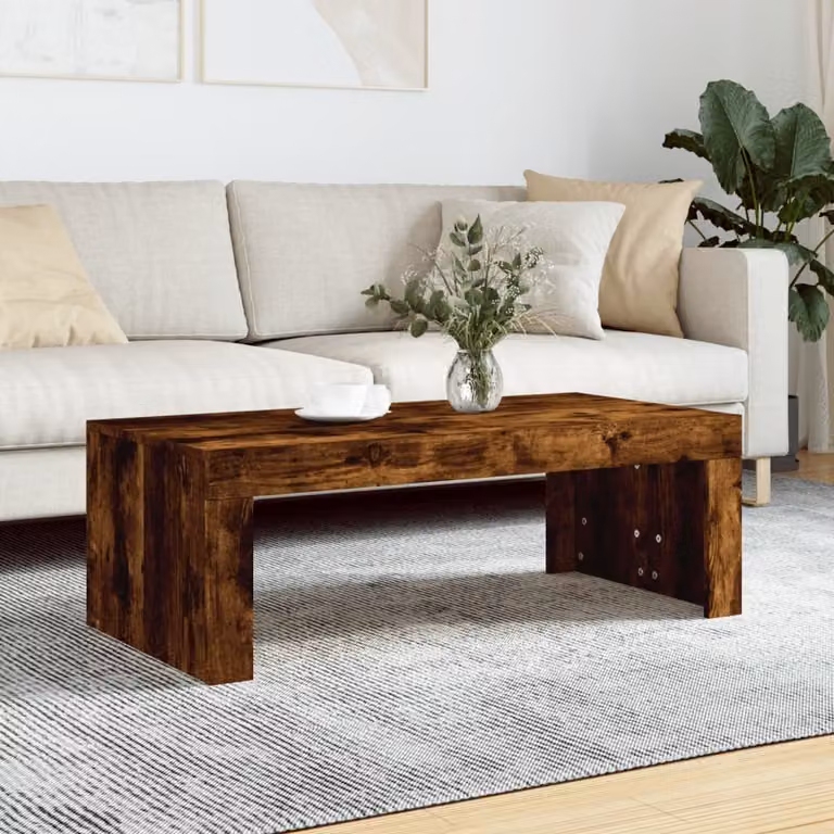 Maison Exclusive - Tavolino in rovere affumicato 102x50x36 cm Materiale ligneo