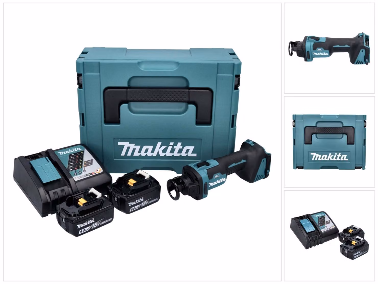 Fresa rotante a batteria Makita DCO 181 RGJ 18 V 32000 rpm brushless + 2x batteria ricaricabile 6,0 Ah + caricabatterie + Makpac