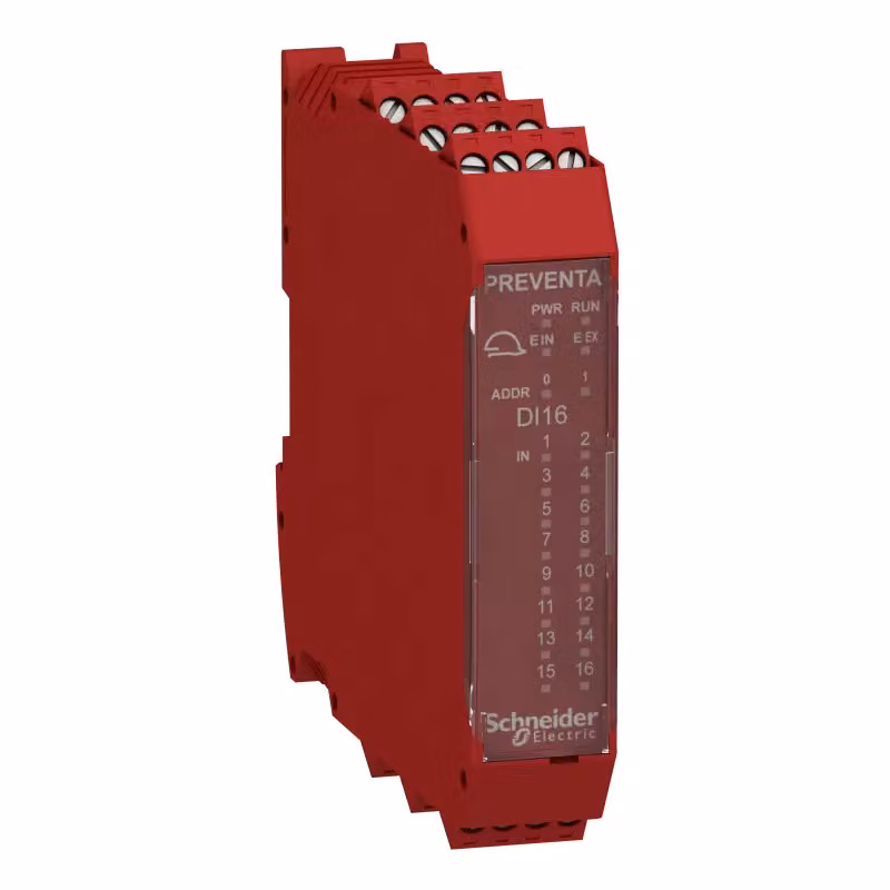 Modulo di espansione ingressi Schneider Electric Modicon XPSMCM, 16 ingressi digitali di sicurezza, morsetti a vite XPSMCMDI1600