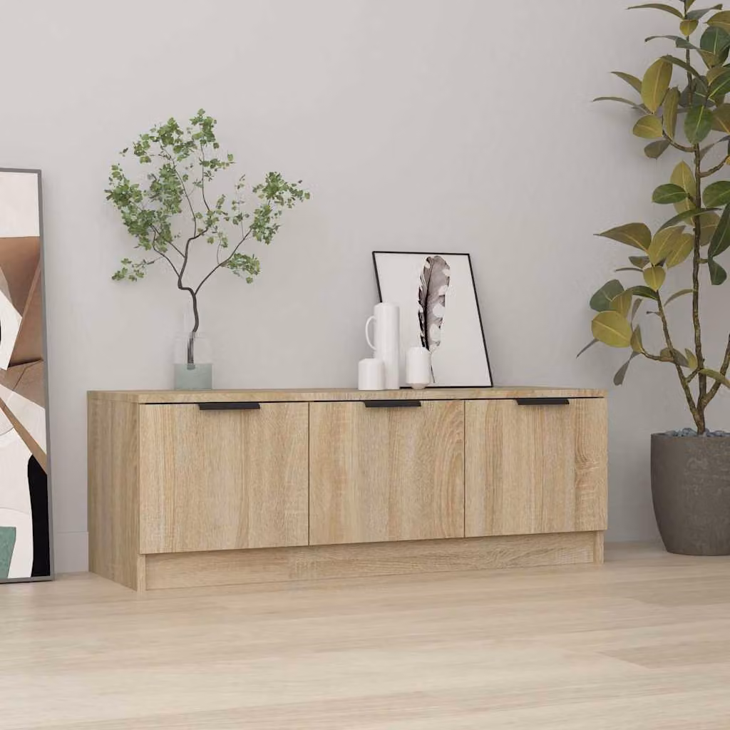 Mobile Porta TV vidaXL Rovere Sonoma Marrone in Legno Multistrato e MDF L 102 cm x P 35 cm x H 36,5 cm