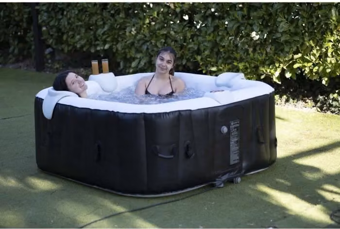 SUNSPA Spa gonfiabile quadrata 6 posti con strisce LED