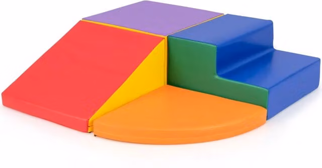 Set di 4 blocchi in schiuma per arrampicarsi e gattonare arancione L/P/H: 46 x 46 x 25 cm