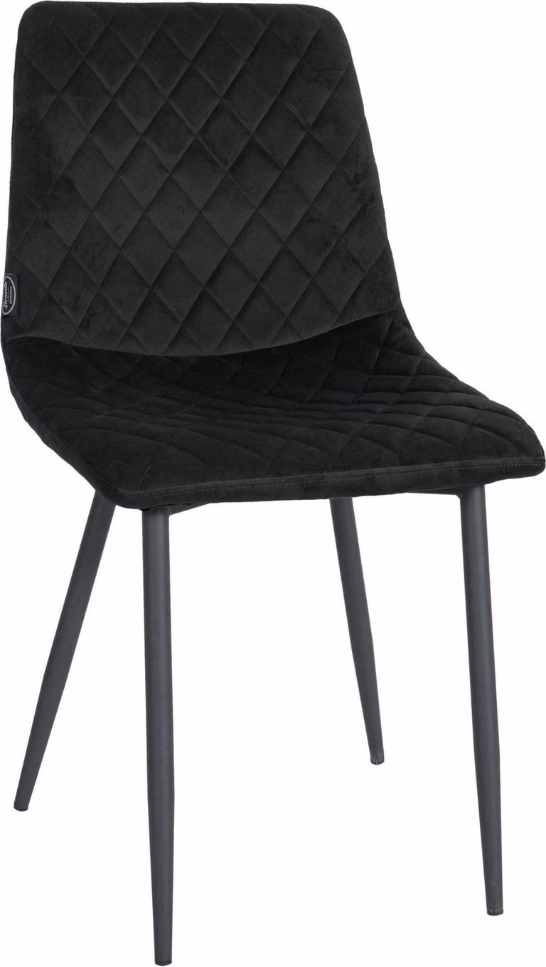 Sedia da pranzo in velluto - Lussuoso comfort di seduta in velluto, eleganti gambe nere opache