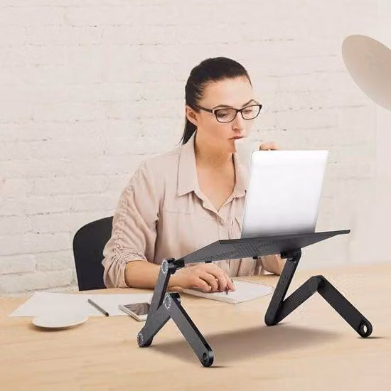 Piano di lavoro da letto, piano di lavoro ribaltabile per il letto, piano di lavoro per il letto, piano di lavoro a scomparsa per il letto - Tavolino da colazione con gambe a scomparsa