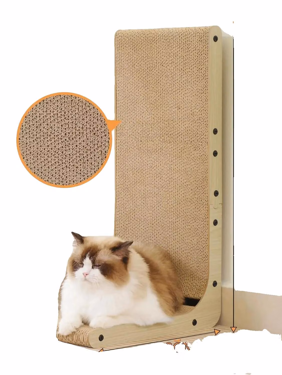Tiragraffi per gatti, legno resistente, doppia funzionalità, grande