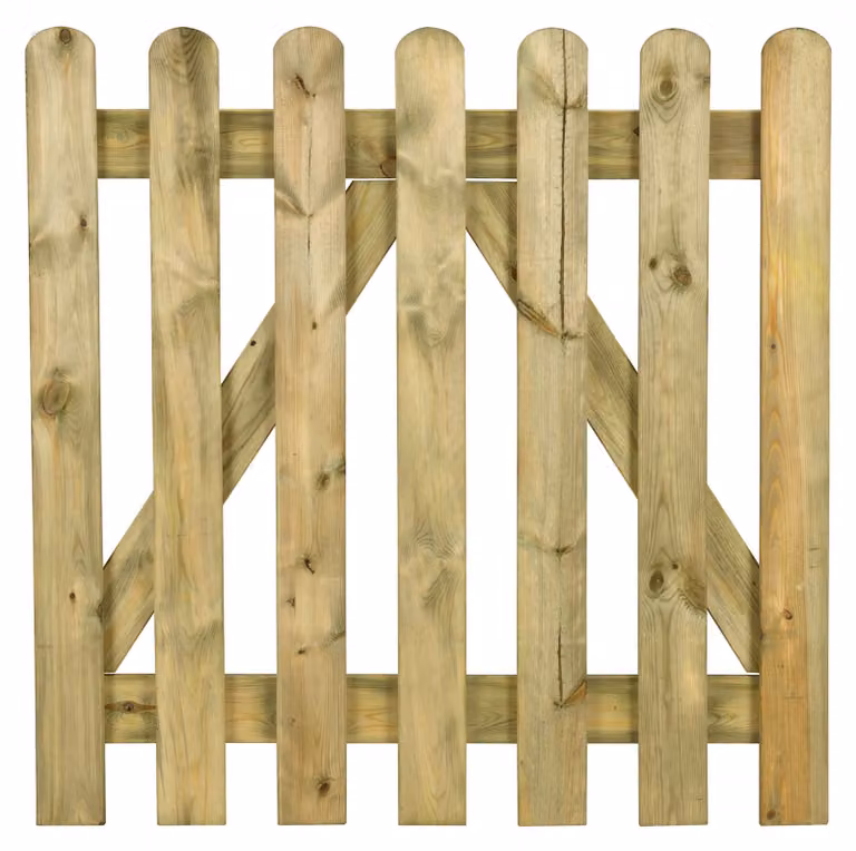 Cancello Recinzione Dritto Mini 100x100 cm in Legno Impregnato
