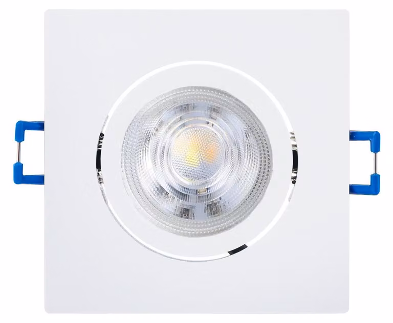 EGLO Set di 3 faretti da incasso Saliceto, con dimmer, faretti quadrati da soffitto in alluminio, colore bianco, luce bianco neutro, dimensioni 8,8 x 8,8 cm