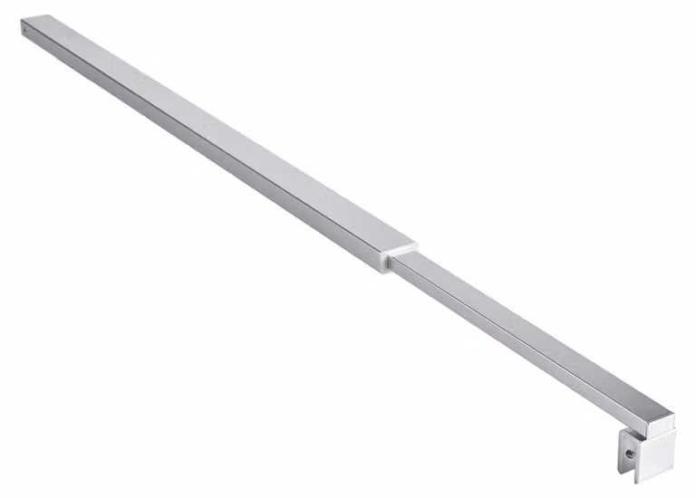 Barra di supporto per porta doccia, regolabile da 750 mm a 1350 mm, adatta per ambienti umidi, cromata, per vetri da 6-10 mm