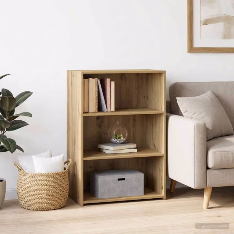 Credenza moderna vidaXL in legno color rovere marrone L: 70 cm, P: 41 cm, H: 93 cm