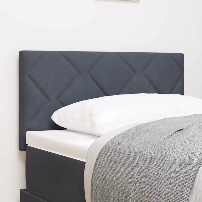 Testiera per letto vidaXL in velluto grigio antracite, Larghezza: 80 cm