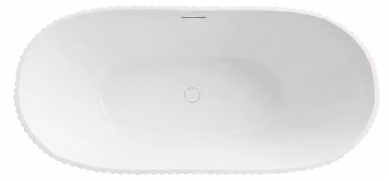 Vasca Da Bagno Freestanding Rea Atena 170 Con Cappuccio Della Spina In Oro Spazzolato Bianco