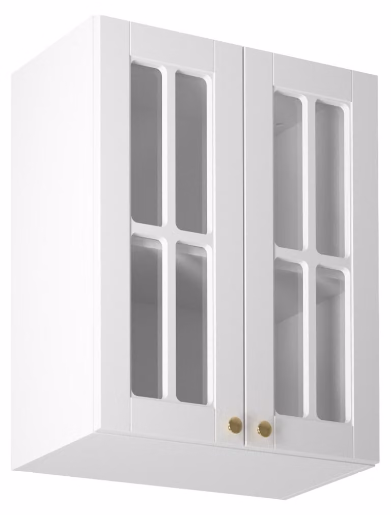 Pensile in vetro LUMEA - larghezza 60 cm, bianco