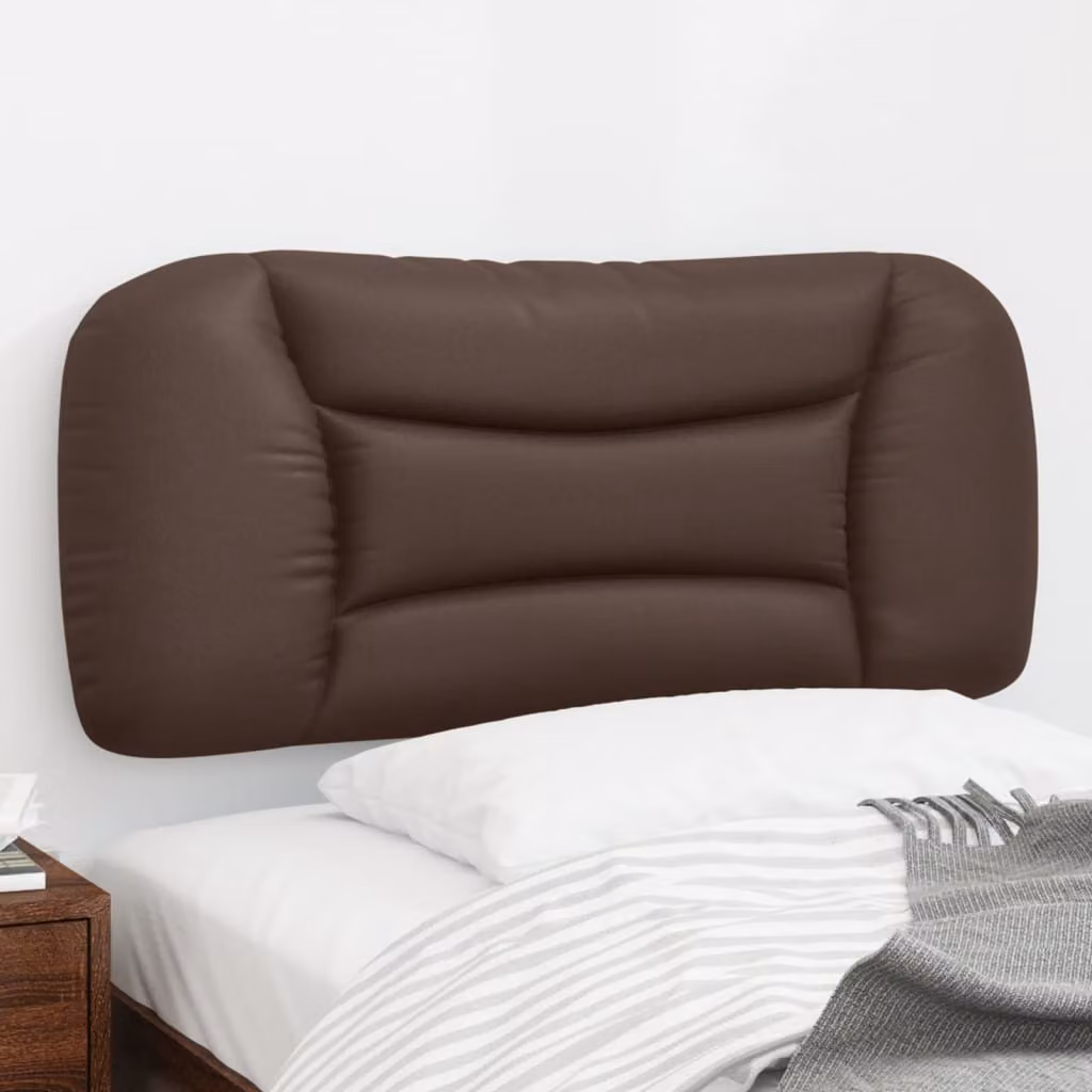 vidaXL Cuscino Testiera Hvar Marrone in Similpelle per Camera da Letto