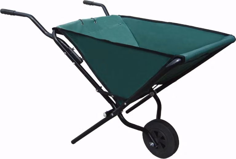 Carriola pieghevole - robusto telaio in acciaio - 112 cm x 72 cm x 73 cm - tessuto Oxford 600 D - carriola da giardino - carriola pieghevole - sospendibile