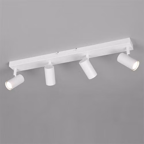 Reality Leuchten, plafoniera a 4 luci modello TARYN, dimensioni 62x13,50x6 cm, colore bianco