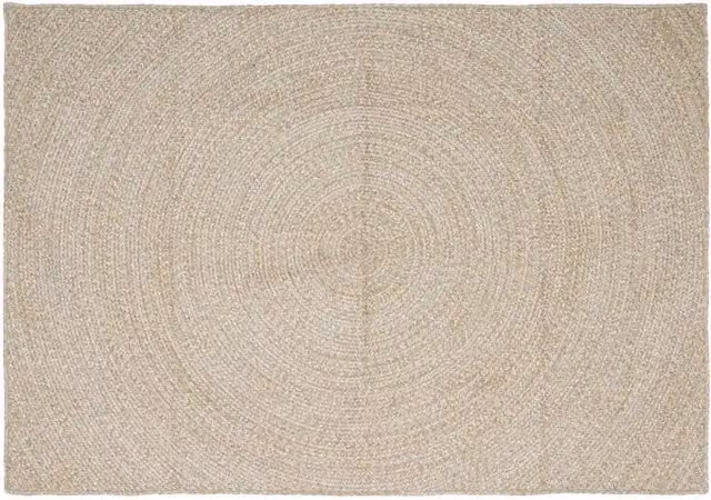 Tappeto moderno in juta lavabile vidaXL, rettangolare, beige e bianco, L: 200 cm x P: 290 cm