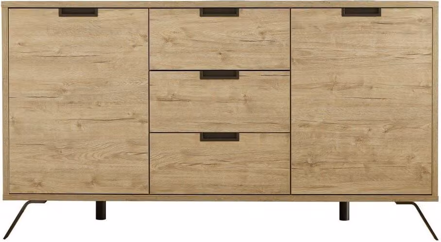 Calicosy - Credenza a 2 ante e 3 cassetti L156 cm - Palma