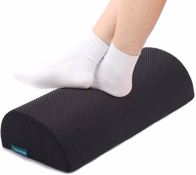 Supporto ergonomico per i piedi da posizionare sotto la scrivania – Poggiapiedi lavabile con punti di massaggio