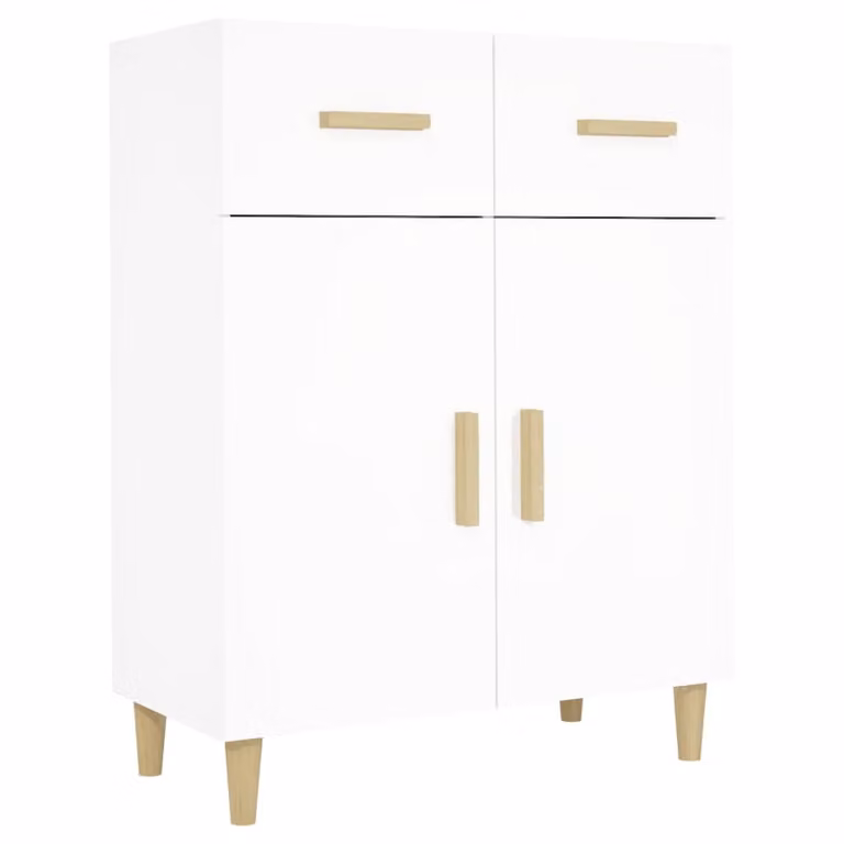 Credenza Bianca 69,5x34x89 cm in Legno Multistrato