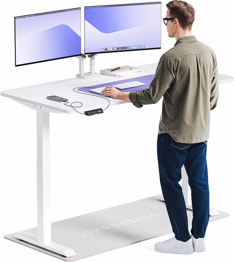Scrivania regolabile in altezza elettricamente, dimensioni 160 x 80 cm, con doppio motore e memoria per impostazioni personalizzate