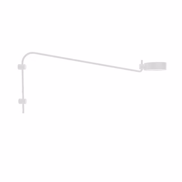 Zafferano Super O Lampada a led da parete con braccio Bianca ricaricabile e dimmerabile