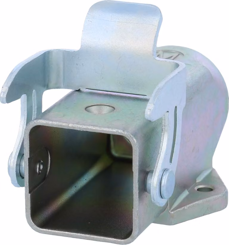Alloggiamento per connettore HARTING Han 3A EMV, con fondo chiuso, dotato di un ingresso cavo diritto M20 e di una guarnizione di schermatura EMV M20