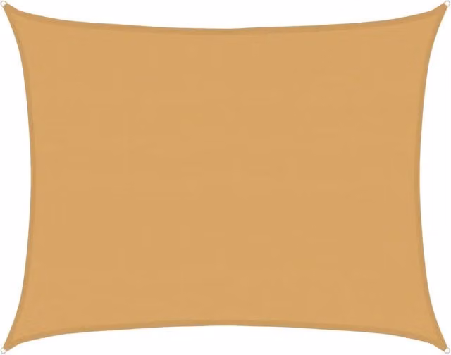 Vela Parasole Rettangolare in HDPE Sabbia 6 x 7 m