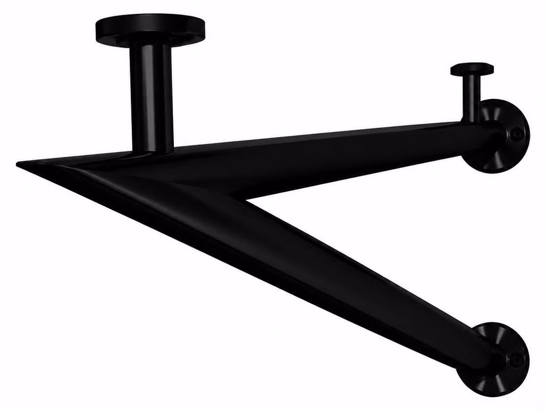 Glaswerk Westfalen - SET Supporto a V per pensilina in vetro - acciaio inoxnero